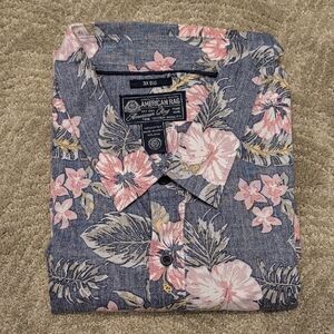 American Rag Pink and Blue Floral Men's Shirt
